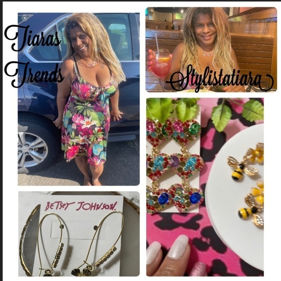 “Black” Word Rhinestone Gold Necklace - Picture 12 of 12